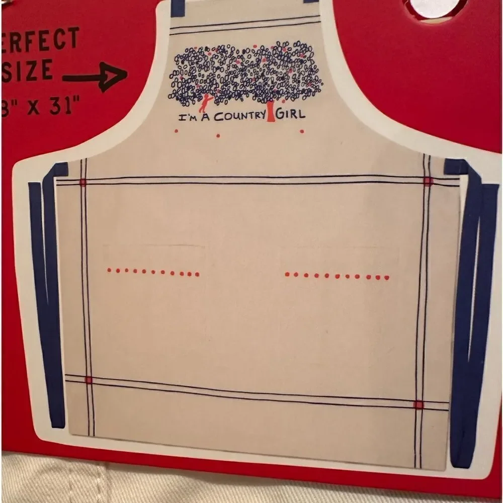Blue Q Apron Heavy Cotton “I’m a Country Girl” Apple Tree